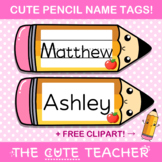 Pencil Name Tags - Classroom Printable Display for Bulleti