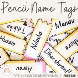 Pencil Name Tags FREE | Pencil Labels