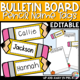 Editable Name Tags - Pencil Labels - Pencil Name Tags, Wor