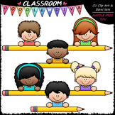 Pencil Page Topper Kids Clip Art - Pencil Toppers