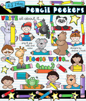 School Borders Clip Art - 18 Line Borders for Teachers by DJ Inkers