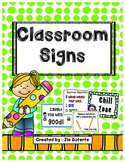 Signs and Posters for classroom management