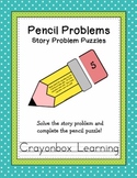 Math Story Problems Learning Center, Editable Templates, L