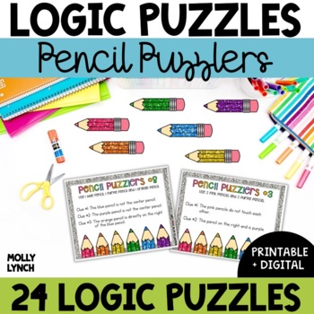 Preview of Back to School Logic Problem Solving for 2nd Grade | 1st Grade Logic Puzzles
