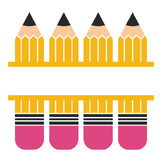 Pencil SVG, PNG, JPG files. Digital download