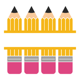 Pencil SVG, PNG, JPG files. Digital download