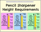 Pencil Sharpener Height Requirements!