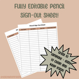 Pencil Sign Out Sheet