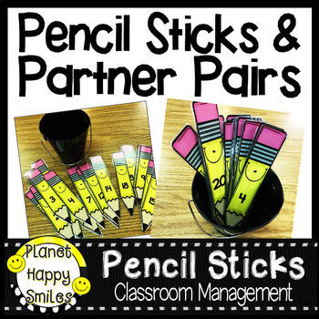Preview of Pencil Sticks and Partner Pairs Classroom Management Tool