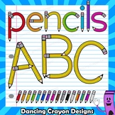 Pencil Style Alphabet Letters Clip Art Bundle