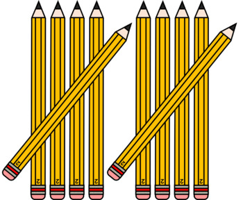 Pencil Tally Clip Art 1-10 (b&w included) by Reading with Mrs D | TpT