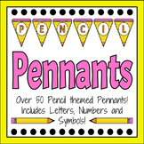 Pencil Themed Pennants with Border