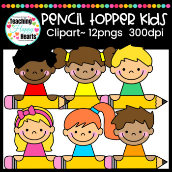 Preview of Free Pencil Topper Kids Clipart