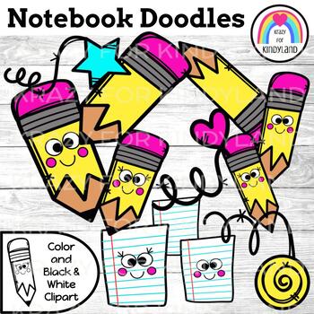school notebook doodles