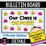 Pencils Back to School Bulletin Board Craft - [EDITABLE]