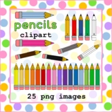 Pencils Clipart Collection - 25 .png images