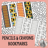 Pencils and Crayons Bookmarks
