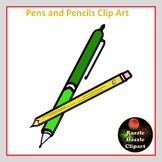 Pencils and Pens Clipart - Personal or Commercial Use