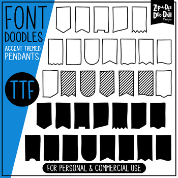Pendants Doodle Font {Zip-A-Dee-Doo-Dah Designs} by Zip-A-Dee-Doo-Dah ...