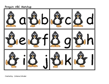 Preview of Penguin ABC Match Up