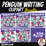 Penguin ABC and Numbers Clipart Bundle | Writing Clipart [