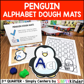Penguin Alphabet Play Dough Mats Kindergarten Center by Simply Kinder