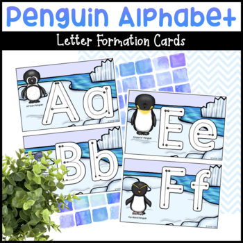 Penguin Alphabet Tracing Cards for Letter Formation by Turner Tots