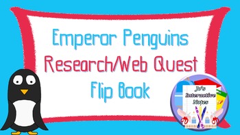 Preview of Penguin Awareness Day (January 20th) Research Flip Book