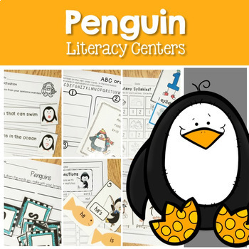 Penguin Math and Literacy Centers Bundle by Renee Dooly | TpT