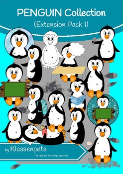 Penguin Clipart Collection 2 Extension Pack 1 (Clip, Image, Illustration)