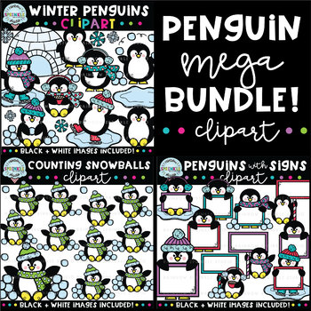 Preview of Penguin Clipart MEGA Bundle {penguin clipart}