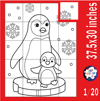 OSNIE 78Pcs Polar Animals Cutouts Winter Bulletin Board Decor