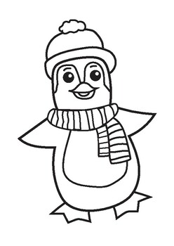 Penguin Coloring Book Page | Winter Coloring Pages by Ladybug Learning ...