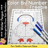 Penguin Color By Number Kindergarten Know Your Numbers Freebie