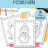 Penguin Coloring Pages - Coloring Sheets - Morning Work