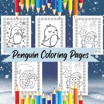 Penguin Coloring Pages|Winter Coloring Pages|Winter Activities|Morning Work