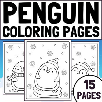 Penguin Coloring Pages | Winter Coloring Pages | Winter Coloring Sheets