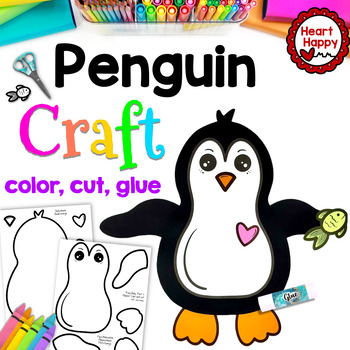Penguin Craft by Heart Happy - Kari Behrens | TPT