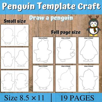 Penguin Craft template | Build a Penguin | Penguin Cut Paste Color