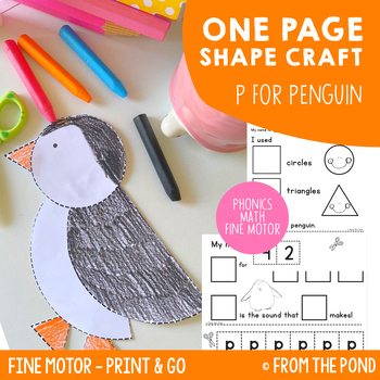 Preview of Penguin Craft with 2D Shapes
