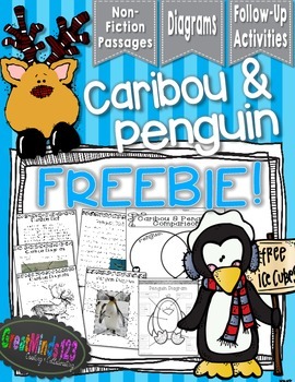 Preview of Reindeer / Caribou and Penguin Non-Fiction Text and Activity FREE!