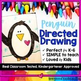 Penguin Directed Drawing Art Project .. Fun for Winter .. 