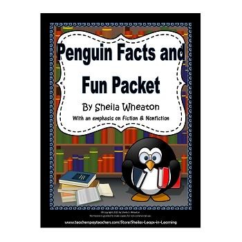 Preview of Penguin Facts & Fun Packet:  Literacy, Math, and More!