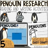 Penguin Facts Webquest | Reading Comprehension Activities 