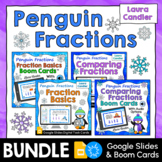 Penguin Fractions Boom Cards and Google Slides Bundle - Di