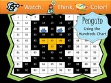 Penguin Hundreds Chart Fun - Watch, Think, Color Game!