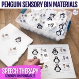 Penguin Speech Therapy Sensory Bin Activities for Articula