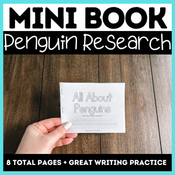 Preview of Penguin Mini Book Research Project | Great Writing & Drawing Activity