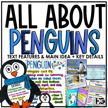 Preview of Penguin Nonfiction Unit | Main Idea and Details | Text Features | Winter