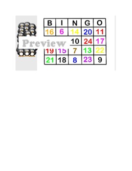 Preview of Penguin Number Bingo